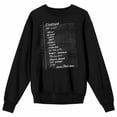 thumbnail image 4 of Starship Set List Crew Neck Long Sleeve Black Adult Sweatshirt - Medium, 4 of 7