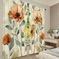 thumbnail image 4 of WNOOHIY Vibrant Artistic Floral Botanical Light-filtering Curtains for Young People Bedroom Living Room,Set of 2 Panels, 4 of 8