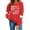 Red, variant on Women Valentine's Day Sweatshirts Heart Graphic Crew Neck Pullover Long Sleeve Casual Shirts Tops