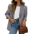 thumbnail image 2 of 2026 Blazers for Women Business Casual Long Sleeve Lapel Open Front Suit Jacket Work Blazer with Pockets Gray 2XL, 2 of 5