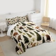 thumbnail image 3 of Homewish Jungle Bear Full Size Comforter Sets,Wild Animal Bedding Comforter Set,Rustic Pine Tree Bedding Sets For Boys Teens,Ultra Soft Home Decor Reversible,3 Pieces, 3 of 8