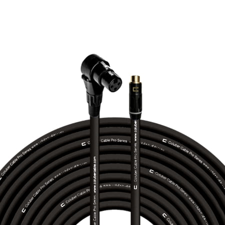 Coluber Cable Right Angle XLR Female - RCA Female 3-Pin Microphone Connector