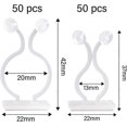 thumbnail image 2 of 100 Pack Plant Support Clips, Self Adhesive Plant Clips, Wall Clips For Climbing Garden Plants Adhesive Hook For Climbing Plants, Cable Fixing Or For, 2 of 5