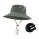 thumbnail image 3 of Sombrero de pescador de ala ancha, transpirable, ajustable y con carcasa rígida interior. Verde oscuro, 3 of 9