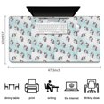 thumbnail image 5 of Long Mouse Pads for Desk,Light Blue Cartoon Unicorn Head Pattern Desk Mats on Top Of Desks, Desk Mouse Pad Extra Large with 3mm Non-Slip Base and Stitched Edge for Gaming,Office,Work,Home 47.3"x23.6", 5 of 6