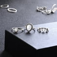 thumbnail image 6 of AYYUFE Pack Of 14 Sunflower Moon Shape Women Knuckle Band Rings Set Finger, 6 of 8