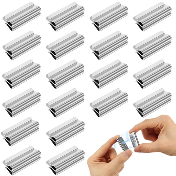  Magnetic Curtain Clips 20 Pairs, No-Drill Curtain Magnets Closure for Light Blocking & Windproof Outdoor Patio, Silver Stainless Steel