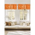 thumbnail image 2 of Coconut Palm Valances for Window 2 Pack, Coastal Tropical Tree Minimalist Orange Textured Window Valance Curtains for Kitchen, Rod Pocket Short Curtains for Bathroom Bedroom Decor, 54" x 18", 2 of 9
