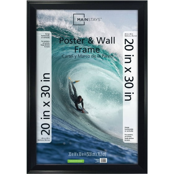 Mainstays Casual Black Step Poster Frame, 20" x 30"