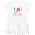 thumbnail image 3 of Inktastic I Love My Oma Granddaughter Girls Baby Dress, 3 of 5
