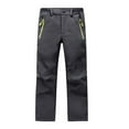 thumbnail image 5 of ATOGUTA Kids Boy's Snow Waterproof Pants Youth Fleece Lind Hiking Softshell Warm Insulated Trousers Size 4T-14, Dark Gray, 5 of 5