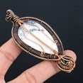 thumbnail image 4 of Natural Dendrite Opal, Green Onyx Gemstone Copper Wire Wrap Pendant 3.94, 4 of 4