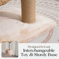 thumbnail image 5 of PetPals 29"H 2-Lvl Cat Tree with Handwoven Basket Beds, Sisal Scratching Post, Washable Cushion, 5 of 7