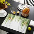 thumbnail image 3 of Green Placemats Set of 6, Summer Botanical Leaves Watercolor Placemats for Dining Table, Place Mats for Kitchen Tabletop, Waterproof Wipeable Dining Table Mats Set, 3 of 9