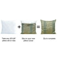 thumbnail image 4 of Home Soft Things Jacquard Chenille Big Zipper Throw Pillow Cover 2 Piece Set - Taupe/Sage - 26" x 26", 4 of 4