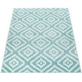thumbnail image 5 of Modern Low-Pile Rug Geometric Moroccan Design in Pastel Colors in Blue - 5'3" x 7'3" (5'x7'), 5 of 5