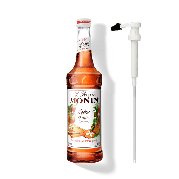 Monin Cookie Butter (Speculoos) Flavouring Syrup, 25.4 fl oz Glass Bottle   Pump