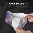 thumbnail image 5 of Lsque Colorful Cloud White Horse Printed Long Tissue Box Cover Holder, Facial Paper Organizer Dispenser,Triangle with Bottom Belt, PVC Leather Decorative Organizer, 5 of 9