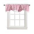 thumbnail image 2 of Christmas Snowman Snowflake Pink Window Curtain for Living Room Christmas Kitchen Cabinet Tie-up Valance Curtain Rod Pocket, 2 of 6
