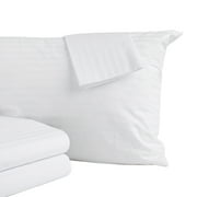 Great Bay Home 8-Pack 100% Cotton Zippered Pillow Protector  (8-Pack Standard, White)