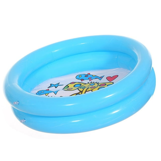 Piscine Gonflable à 2 Anneaux Design Monde Océan en Pvc Imprimé Animal pour Bébé