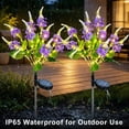 thumbnail image 5 of Rirool Solar Salvia Flower Lights Outdoor 2 Pack, Purple LED Garden Lights with 2 Lighting Modes, IP65 Waterproof Solar Garden Stake Lights Auto On/Off for Yard Patio Pathway Decoration, 5 of 8