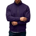 thumbnail image 5 of Zvmxot Men Fleece Sweatshirts Full Zip Stand Neck Sweatshirt with Zipper Pockets Casual Long Sleeve Jackets for Men, 5 of 6