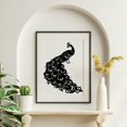 thumbnail image 3 of Pegatinas de pared de pavo real, silueta de pavo real negro, calcomanía de pared, pegatinas de animales negros, calcomanía de vinilo para arte de pared DIY, 3 of 9