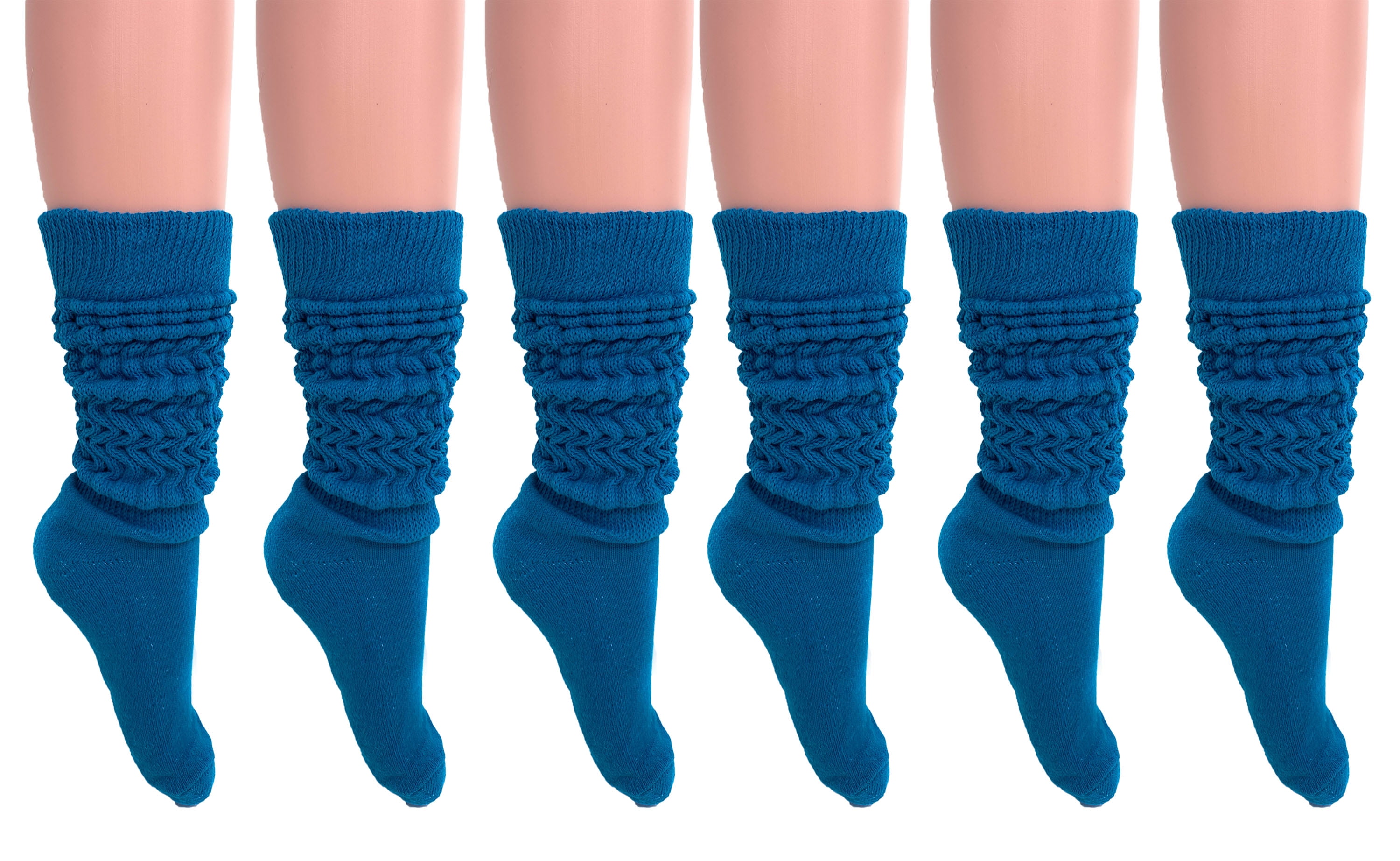 Slouch Socks Women's Scrunch Hooters Socks Royal Blue Sz 9-11 NWT Made In USA!! 