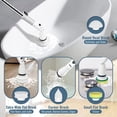 thumbnail image 3 of Shower Cleaning Brush, Electric Spin Scrubber, Cordless Shower Scrubber for Cleaning, Tub and Tile Power Scrubber, Adjustable Extension Handle & 4 Replaceable Brush Heads for Home,Kitchen,Floor,Car, 3 of 5