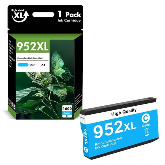 952 952XL Ink Cartridges Compatible for 952XL 952 Color Ink for OfficeJet Pro 8710 7740 8720 8210 8715 8702 7720 8730 8740 8216 8725 8700 (1 Pack Cyan)