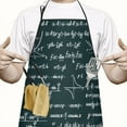 thumbnail image 2 of Math Equations Geometry Tools Green Pattern Apron-Garden Aprons for Women with Pockets-Cotton Linen Waterproof Kitchen Cooking Gardening Aprons Adjustable for Kitchen,Cooking,BBQ and Salon 33x27 Inch, 2 of 7