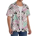 thumbnail image 2 of KLL West Cowgirl Disco Print Men's Shirt Short Sleeve Button Down Summer Cuba Beach Shirts- 4X-Large, 2 of 5