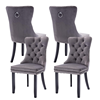 Gray, variant on Bocarali Modern Upholstered Dining Chairs Set of 4, Velvet Kitchen Dining Room Chairs with Nailhead Trim for for Living Room, Bedroom