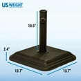 thumbnail image 3 of US Weight 26 lbs. Prefilled Concrete Square Outdoor Patio Umbrella Base in Bronze, 3 of 7