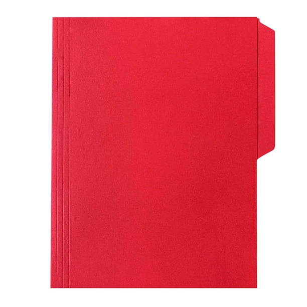 Fólder de Color Rojo, Oxford, Tamaño Carta, Ceja 1/2, paquete con 25.