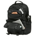 thumbnail image 3 of KAUKKO Vintage Casual polyster and Leather Rucksack Backpack (Nylon Black), 3 of 5