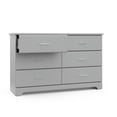 thumbnail image 4 of Storkcraft Brookside 6 Drawer Nursery Double Dresser, Pebble Gray, 4 of 13
