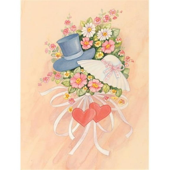 Love Valentines Day Bouquet Flag Garden Size