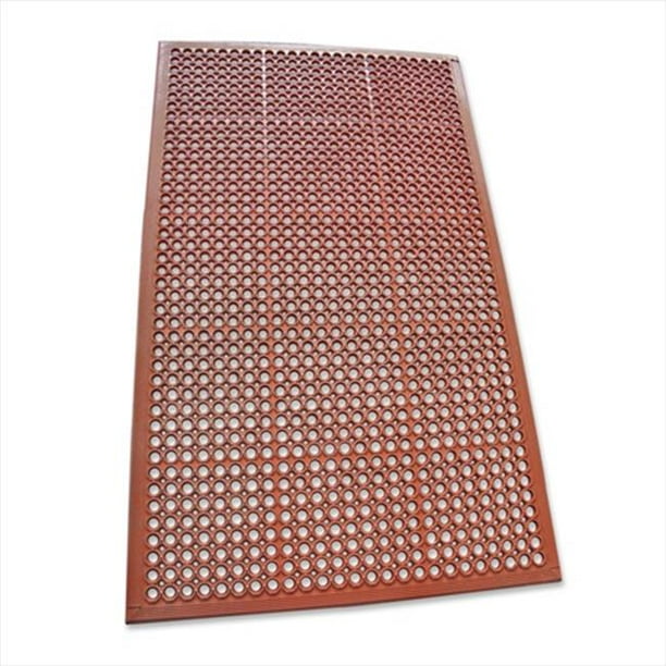 Rubber Cal 1 2 In Dura Chef Non Slip Rubber Kitchen Mat 1 2 In X 3 Ft X 5 Ft Red Rubber Mats Walmart Com Walmart Com