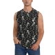thumbnail image 1 of Fotbe Retro Skeleton Dancing On Halloween Party Men's Camiseta sin Mangas Estampada para Hombres, Playera Casual para Gimnasio, Entrenamiento, Playa-Medium, 1 of 7