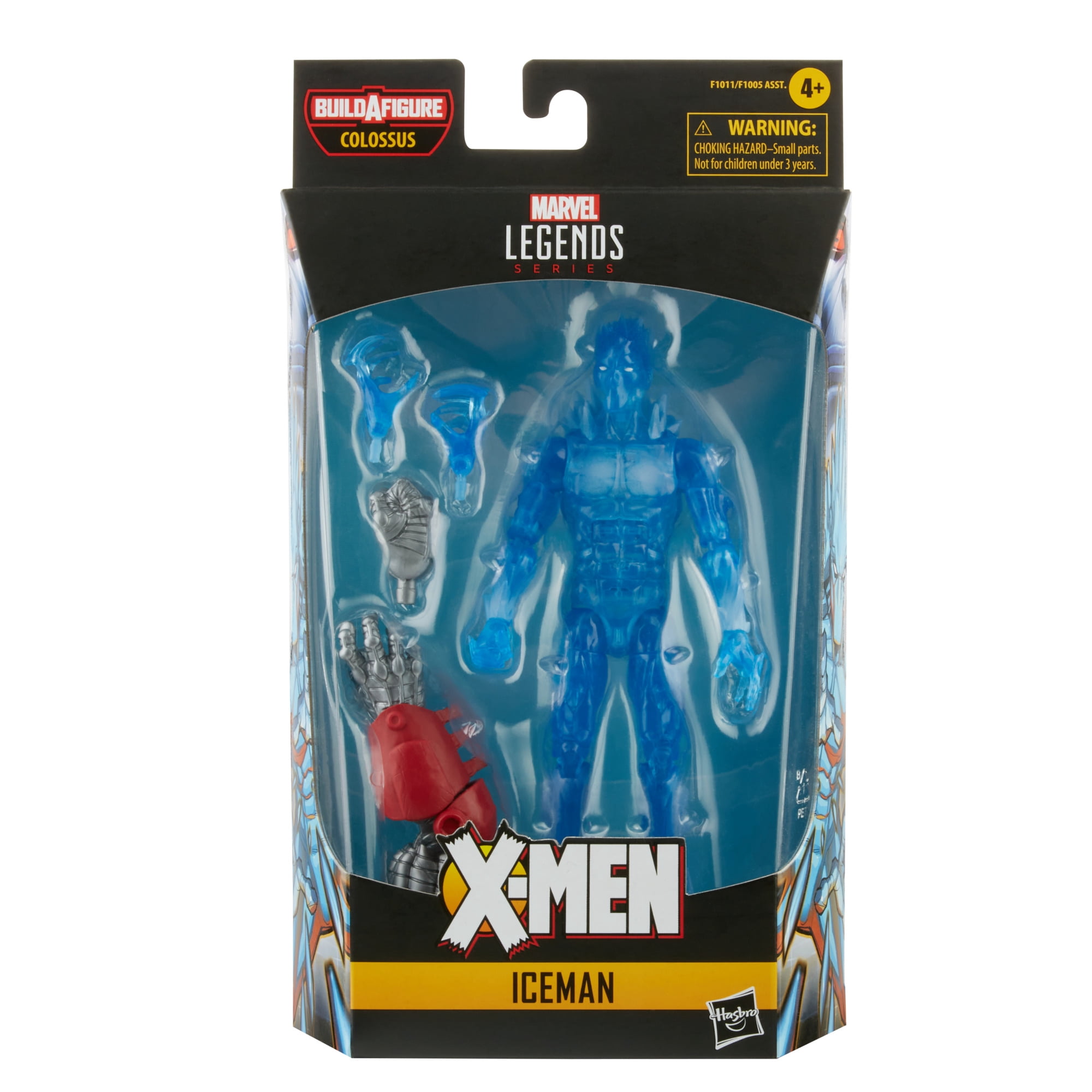 Hasbro Marvel Legends Series 6-inch Scale Action Figure Toy Iceman, Premium Design, 1 Figure, 2 Accessories, and 2 Build-A-Figure Parts , Blue