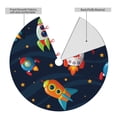 thumbnail image 2 of Yiaed Spaceships and Stars Print Christmas Tree Skirt , Tree SkirtsTree Mat for Christmas Winter Holiday Indoor Decorations-30", 2 of 7