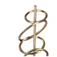 thumbnail image 2 of Benjara Metal Decor with Interwined Design, Set of Two, Gold and Brown, 2 of 5
