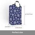 thumbnail image 2 of Salouo Snowflakes On Dark Blue for Dirty Clothes Hamper,Extra Large Hamper Basket Bin 1-Pack Big Laundry Baskets with Handles Laundry Hampers Fits for Bedroom & Living Room, 2 of 5