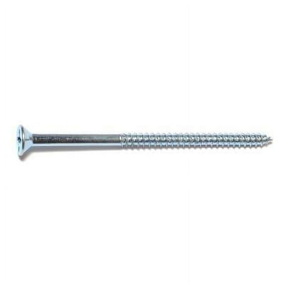 #10 x 3-1/2" Zinc Plated Steel Phillips Flat Head Wood Screws WSFS-371