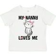 thumbnail image 3 of Inktastic My Nanny Loves Me Girl Grandchild Girls Toddler T-Shirt, 3 of 5