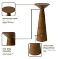 thumbnail image 6 of COZAYH Farmhouse Tall Pedestal End Table Small Solid Wood Plant Stand Modern Round Drink Table for Small Space Living Room, Walnut, 6 of 7