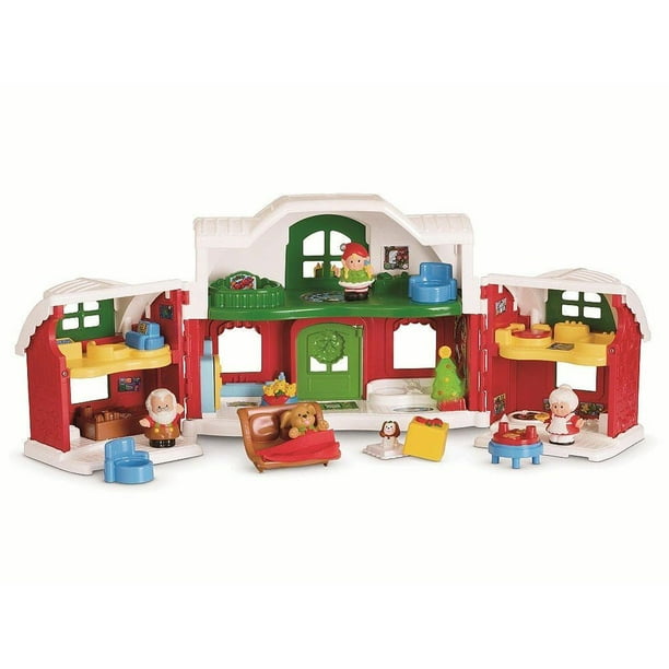 Fisher Price Little People Santas North Pole Cottage Christmas Playset Music Walmart Com Walmart Com