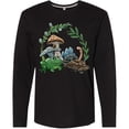 thumbnail image 3 of Inktastic Frog, Worm, Mushrooms Nature Scene Long Sleeve T-Shirt, 3 of 5